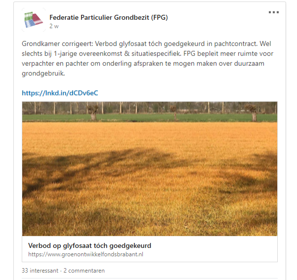 200318 Tweet verbod glyfosaatverbod toch goedgekeurd